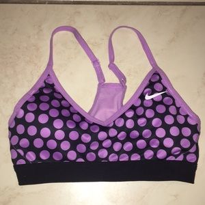 Polka dot Nike sports bra